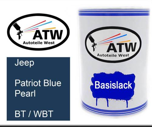 Jeep, Patriot Blue Pearl, BT / WBT: 500ml Lackdose, von ATW Autoteile West.